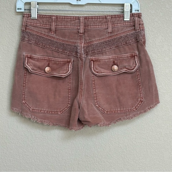 Free People Great Expectations Lace Cutout Shorts Women’s 2 Mauve Pink - Picture 4 of 9